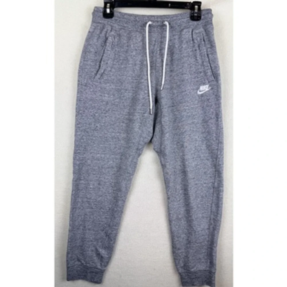 Nike Pants Mens 32 Gray Jogger Sweatpants Elastic Waist Zip Pocket Flecked Knit